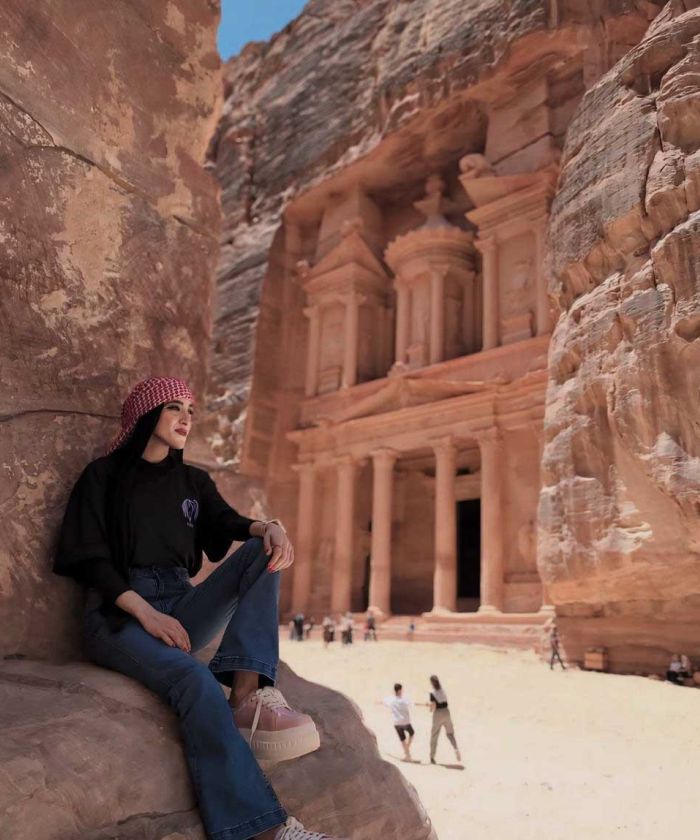 Tourist at Petra