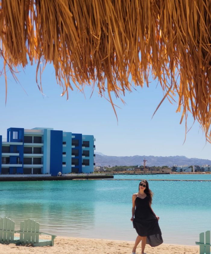 Tourist at Aqaba Beach