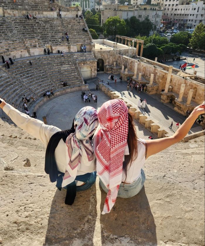 Tourists in the Roman Ampitheater 