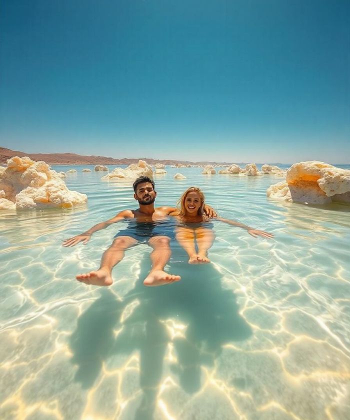  Couple in the Dead sea