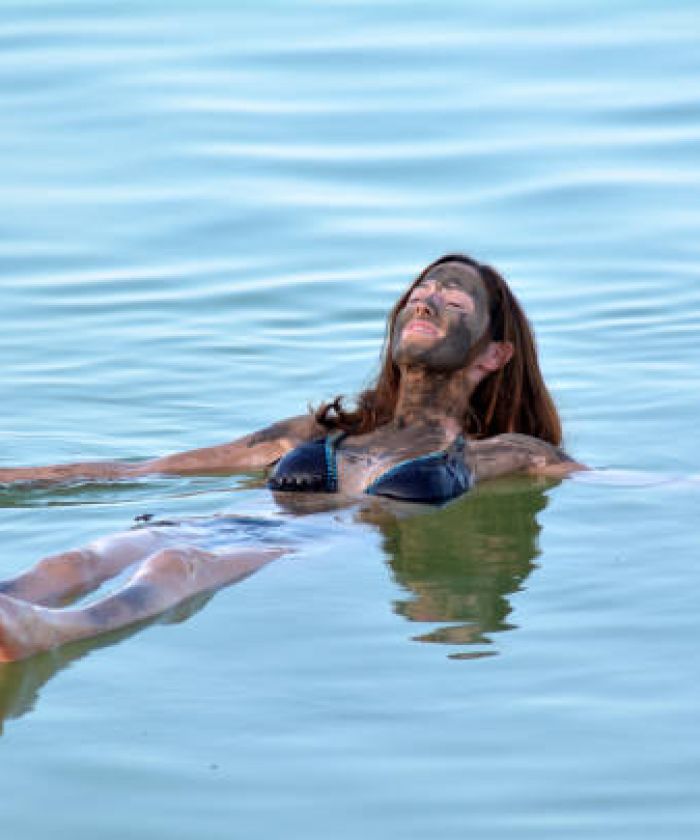 Torist Floating in the Dead Sea