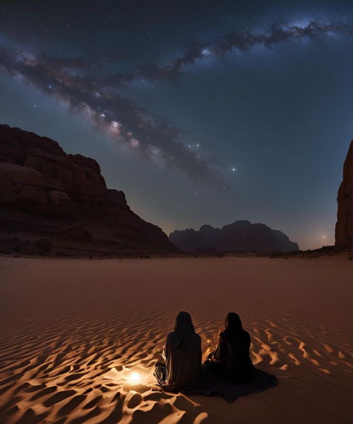 Tourists Experiencing the Star Gazing Experience