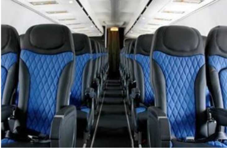 Sky one airplane inside cabin 