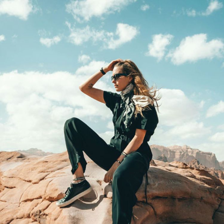 Tourist at Wadi Rum