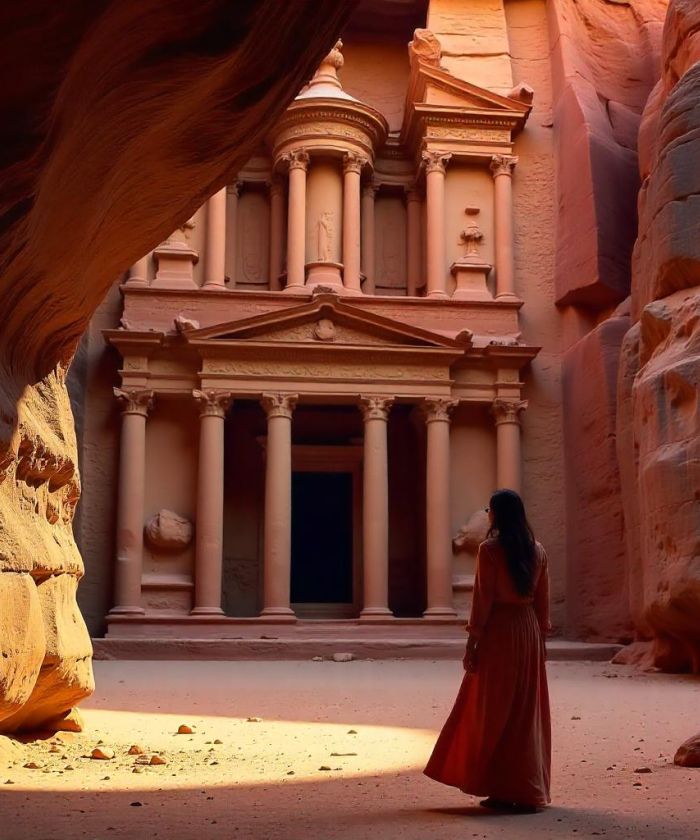Tourist at Petra