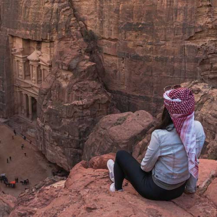Tourist at Petra