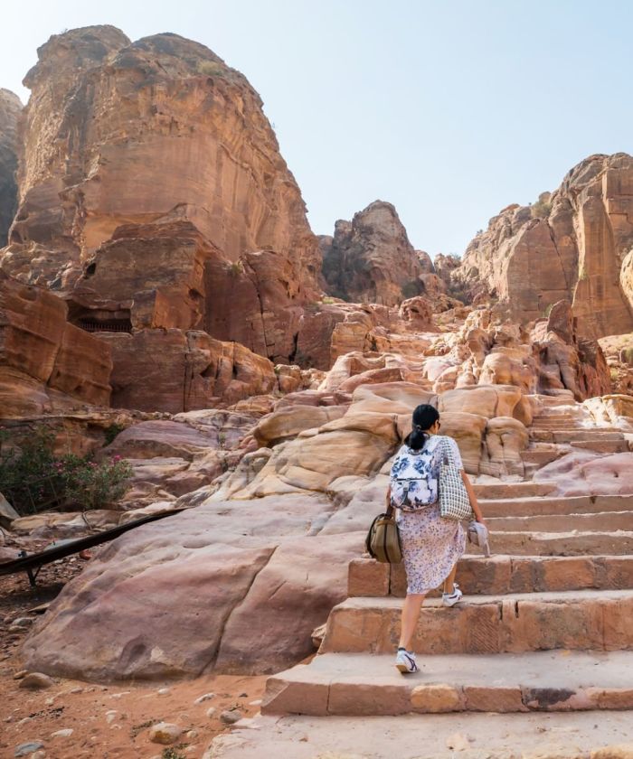 Tourist in Petra