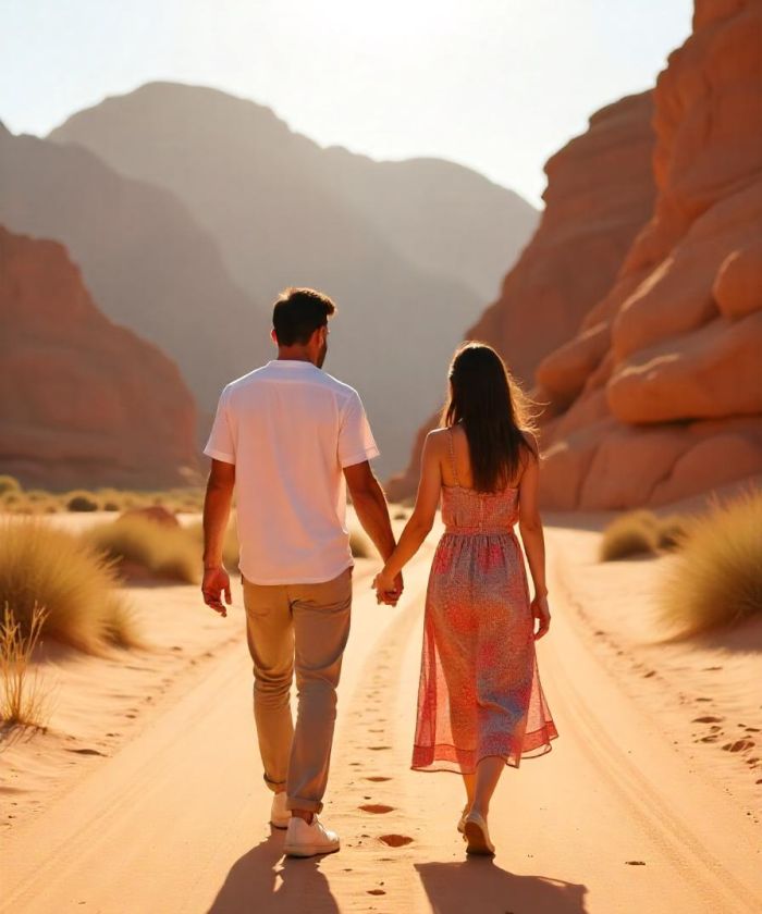 Couple in Wadi Rum