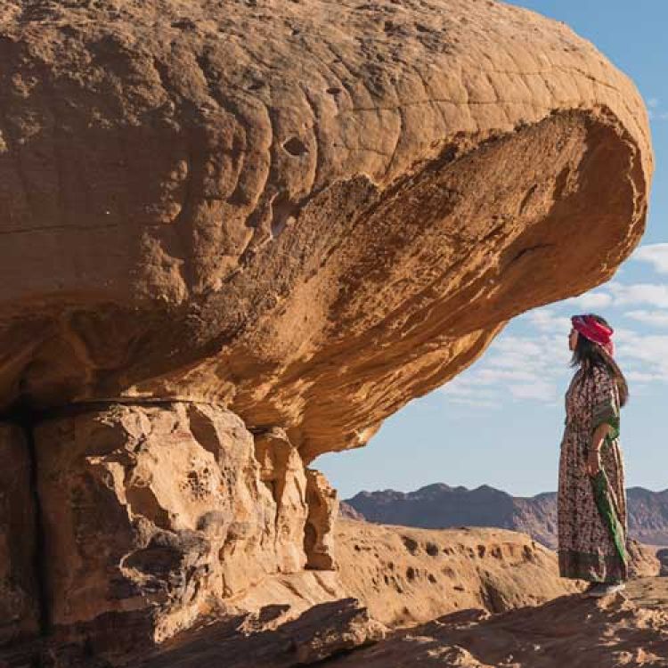 Tourist at Wadi Rum