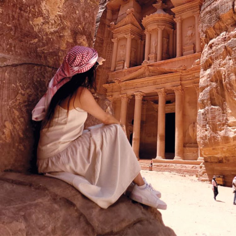 Tourist at Petra