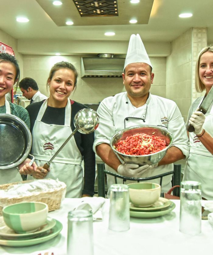 Tourists Enjoying the Petra Kitchen Experience